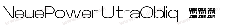 NeuePower UltraObliq字体转换